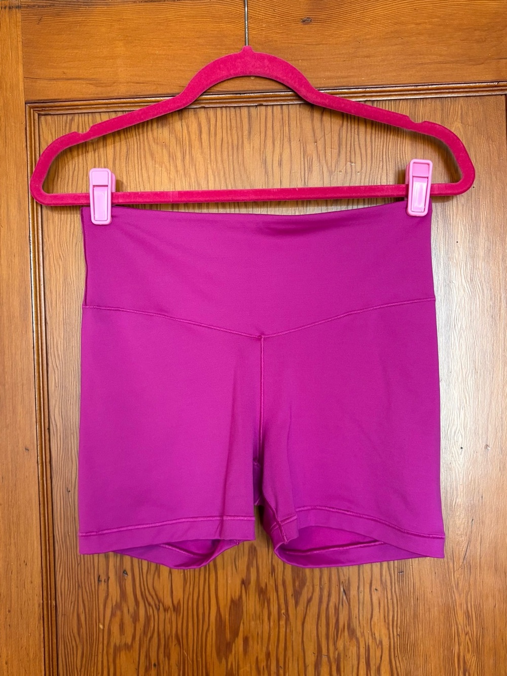 Women's High-Waist Bike Shorts in Fuchsia